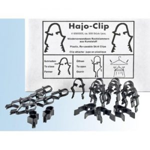500 Black Plastic Skirt Clips