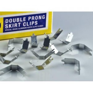 2500 Aluminium Double Prong Skirt Clips - New bigger pack size