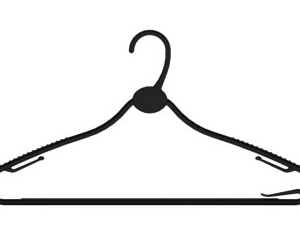Mainetti Black NPT8 Plastic Hanger x430