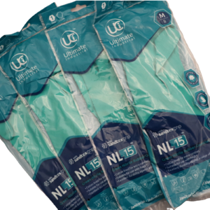 10x Green Nitrile Gauntlet Gloves - Size 7 (Small)