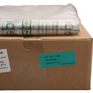 36" x 36" Biodegradable Clear bags 150g - 250