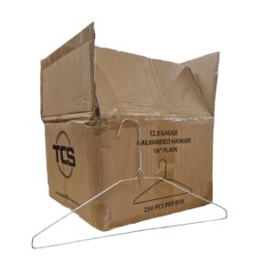 12.5g 16" Silver Galvanised Plain Hangers x250